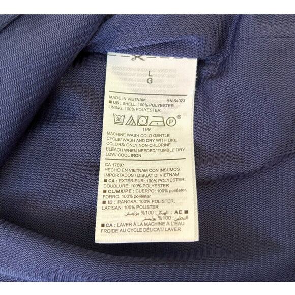 Old Navy Navy Blue Cold-Shoulder Blouse with Ruffle Detail Womens Size L - Picture 4 of 8